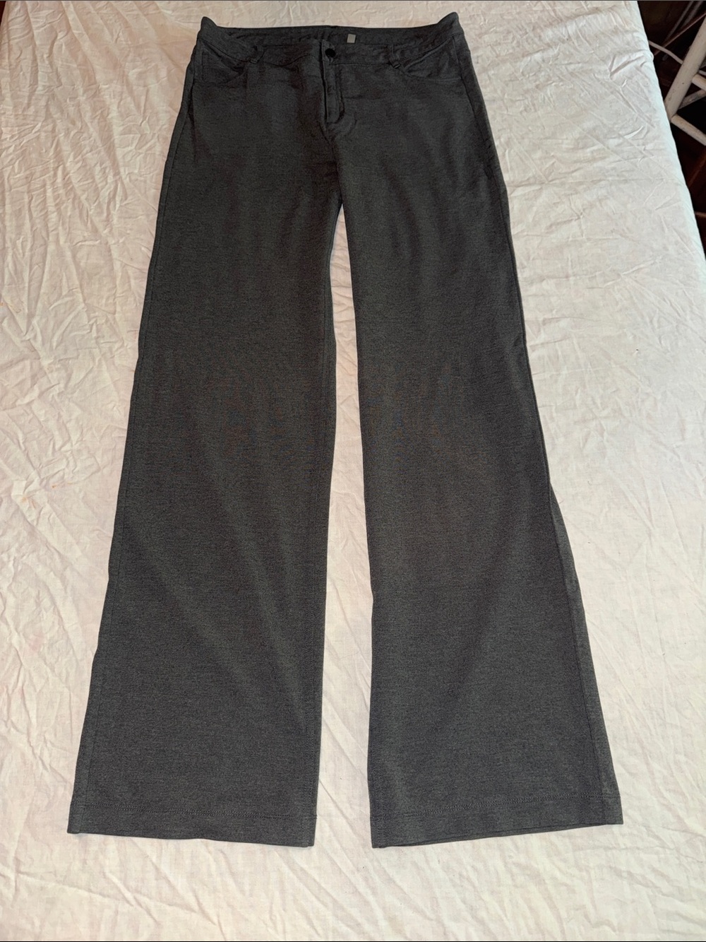 Athleta Ponte Classic Wide Leg Pants Charcoal Gray Heather 14T Tall